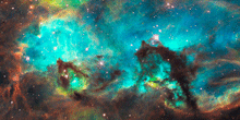 Gas clouds in NGC 2974