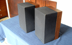 Mission 70 mkI speakers, 1st pair - walnut back / black